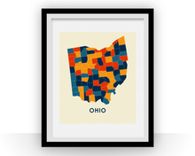 Load image into Gallery viewer, Ohio Map Print - Full Color Map Poster