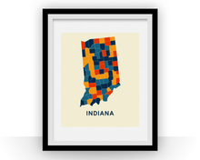 Load image into Gallery viewer, Indiana Map Print - Full Color Map Poster
