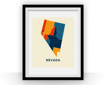 Load image into Gallery viewer, Nevada Map Print - Full Color Map Poster
