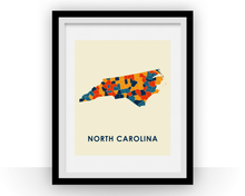 Load image into Gallery viewer, North Carolina Map Print - Full Color Map Poster