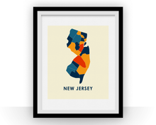 Load image into Gallery viewer, New Jersey Map Print - Full Color Map Poster