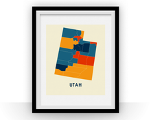 Load image into Gallery viewer, Utah Map Print - Full Color Map Poster