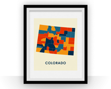 Charger l'image dans la galerie, Colorado Map Print - Full Color Map Poster