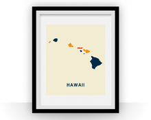 Load image into Gallery viewer, Hawaii Map Print - Full Color Map Poster