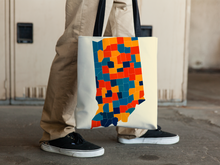 Load image into Gallery viewer, Indiana Map Tote Bag - IN Map Tote Bag 15x15