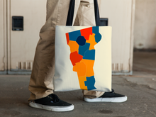 Load image into Gallery viewer, Vermont Map Tote Bag - VT Map Tote Bag 15x15
