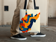 Load image into Gallery viewer, West Virginia Map Tote Bag - WV Map Tote Bag 15x15