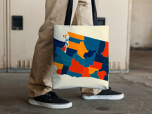 Load image into Gallery viewer, Washington Map Tote Bag - WA Map Tote Bag 15x15