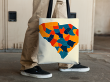 Load image into Gallery viewer, South Carolina Map Tote Bag - SC Map Tote Bag 15x15