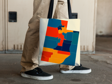 Load image into Gallery viewer, Utah Map Tote Bag - UT Map Tote Bag 15x15