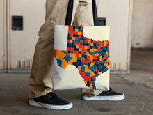 Load image into Gallery viewer, Texas Map Tote Bag - TX Map Tote Bag 15x15