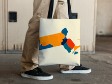 Load image into Gallery viewer, Massachusetts Map Tote Bag - MA Map Tote Bag 15x15