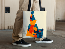 Load image into Gallery viewer, Idaho Map Tote Bag - ID Map Tote Bag 15x15