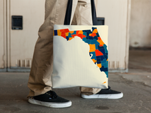 Load image into Gallery viewer, Florida Map Tote Bag - FL Map Tote Bag 15x15