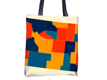 Load image into Gallery viewer, Wyoming Map Tote Bag - WY Map Tote Bag 15x15