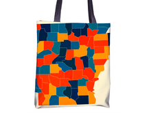 Charger l'image dans la galerie, Arkansas Map Tote Bag - AR Map Tote Bag 15x15