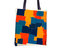 Charger l'image dans la galerie, New Mexico Map Tote Bag - NM Map Tote Bag 15x15