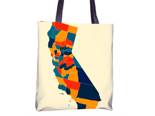 Load image into Gallery viewer, California Map Tote Bag - CA Map Tote Bag 15x15