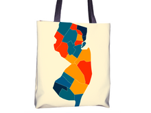 Charger l'image dans la galerie, New Jersey Map Tote Bag - NJ Map Tote Bag 15x15
