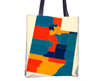 Load image into Gallery viewer, Utah Map Tote Bag - UT Map Tote Bag 15x15