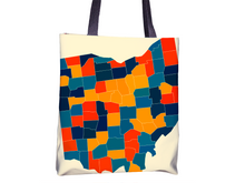 Load image into Gallery viewer, Ohio Map Tote Bag - OH Map Tote Bag 15x15