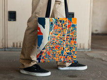 Load image into Gallery viewer, Memphis Map Tote Bag - Tennessee Map Tote Bag 15x15