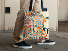 Load image into Gallery viewer, Chicago Map Tote Bag - Illinois Map Tote Bag 15x15