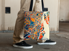 Load image into Gallery viewer, Montreal Map Tote Bag - Mtl Map Tote Bag 15x15