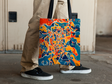 Load image into Gallery viewer, Jerusalem Map Tote Bag - Israel Map Tote Bag 15x15