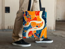 Load image into Gallery viewer, Chongqing Map Tote Bag - Chungking Map Tote Bag 15x15