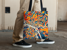 Load image into Gallery viewer, Rouen Map Tote Bag - Normandy Map Tote Bag 15x15