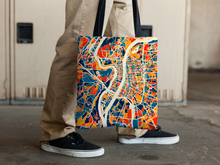 Load image into Gallery viewer, Lyon Map Tote Bag - France Map Tote Bag 15x15
