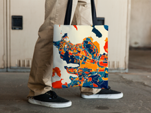 Load image into Gallery viewer, Reykjavik Map Tote Bag - Iceland Map Tote Bag 15x15