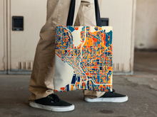 Load image into Gallery viewer, Seattle Map Tote Bag - Washington Map Tote Bag 15x15