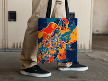 Load image into Gallery viewer, Santa Fe Map Tote Bag - New Mexico Map Tote Bag 15x15