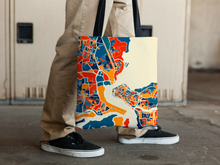 Load image into Gallery viewer, Lagos Map Tote Bag - Nigeria Map Tote Bag 15x15