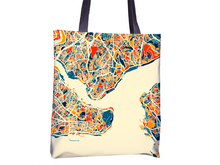 Load image into Gallery viewer, Istanbul Map Tote Bag - Turkey Map Tote Bag 15x15