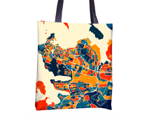 Load image into Gallery viewer, Reykjavik Map Tote Bag - Iceland Map Tote Bag 15x15
