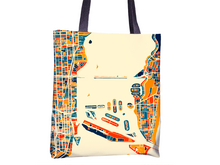 Load image into Gallery viewer, Miami Map Tote Bag - Florida Map Tote Bag 15x15