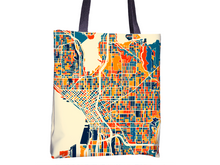 Load image into Gallery viewer, Seattle Map Tote Bag - Washington Map Tote Bag 15x15