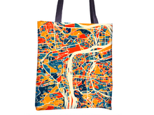 Load image into Gallery viewer, Prague Map Tote Bag - Czech Map Tote Bag 15x15
