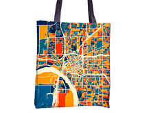 Load image into Gallery viewer, Tulsa Map Tote Bag - Oklahoma Map Tote Bag 15x15