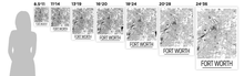 Charger l'image dans la galerie, Affiche cartographique de Fort Worth - Style Art Déco
