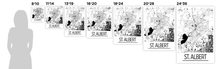 Load image into Gallery viewer, St Albert Alberta Map Poster - Alberta Map Print - Art Deco Series