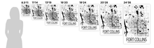 Charger l'image dans la galerie, Affiche cartographique de Fort Collins - Style Art Déco