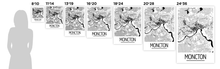 Load image into Gallery viewer, Moncton New Brunswick Map Poster - New Brunswick Map Print - Art Deco Series
