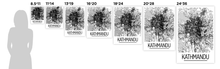 Load image into Gallery viewer, Kathmandu Map Poster - Nepal Map Print - Art Deco Series