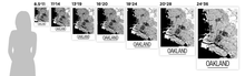 Load image into Gallery viewer, Oakland Map Poster - usa Map Print - Art Deco Series