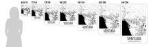 Load image into Gallery viewer, Ventura Map Poster - California Map Print - Art Deco Series