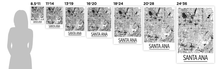 Load image into Gallery viewer, Santa Ana Map Poster - usa Map Print - Art Deco Series
